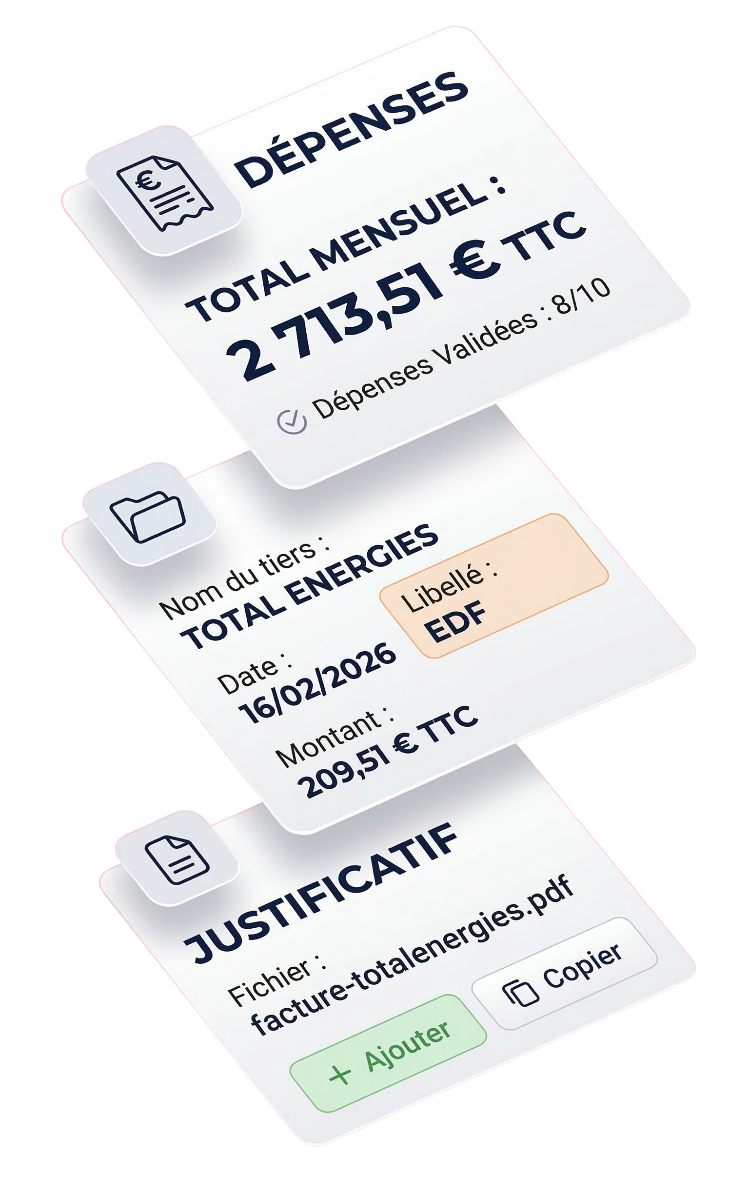 Illustration du module Dépenses dans My.Facturation