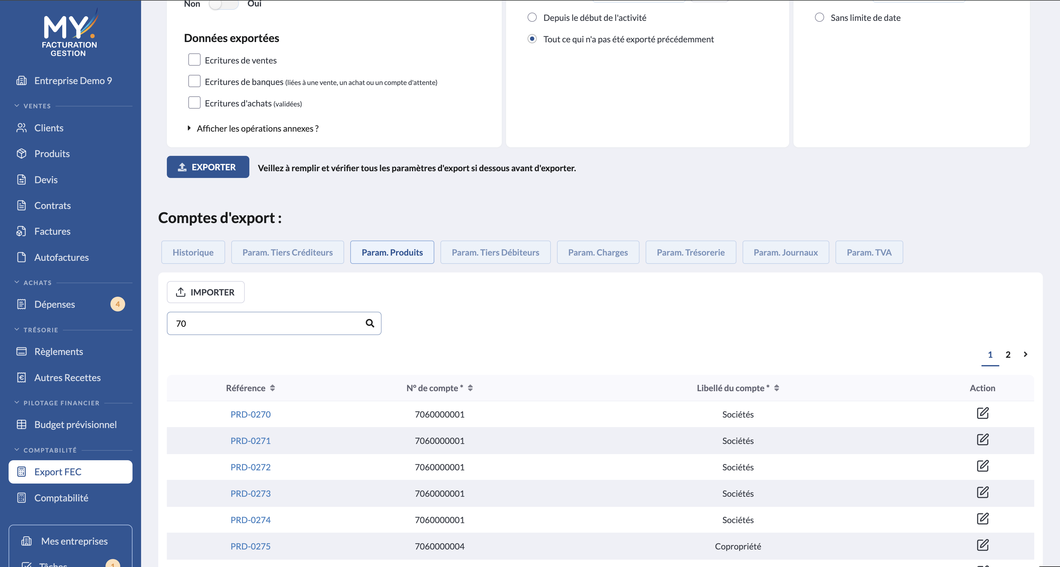 Module Export FEC - capture 4
