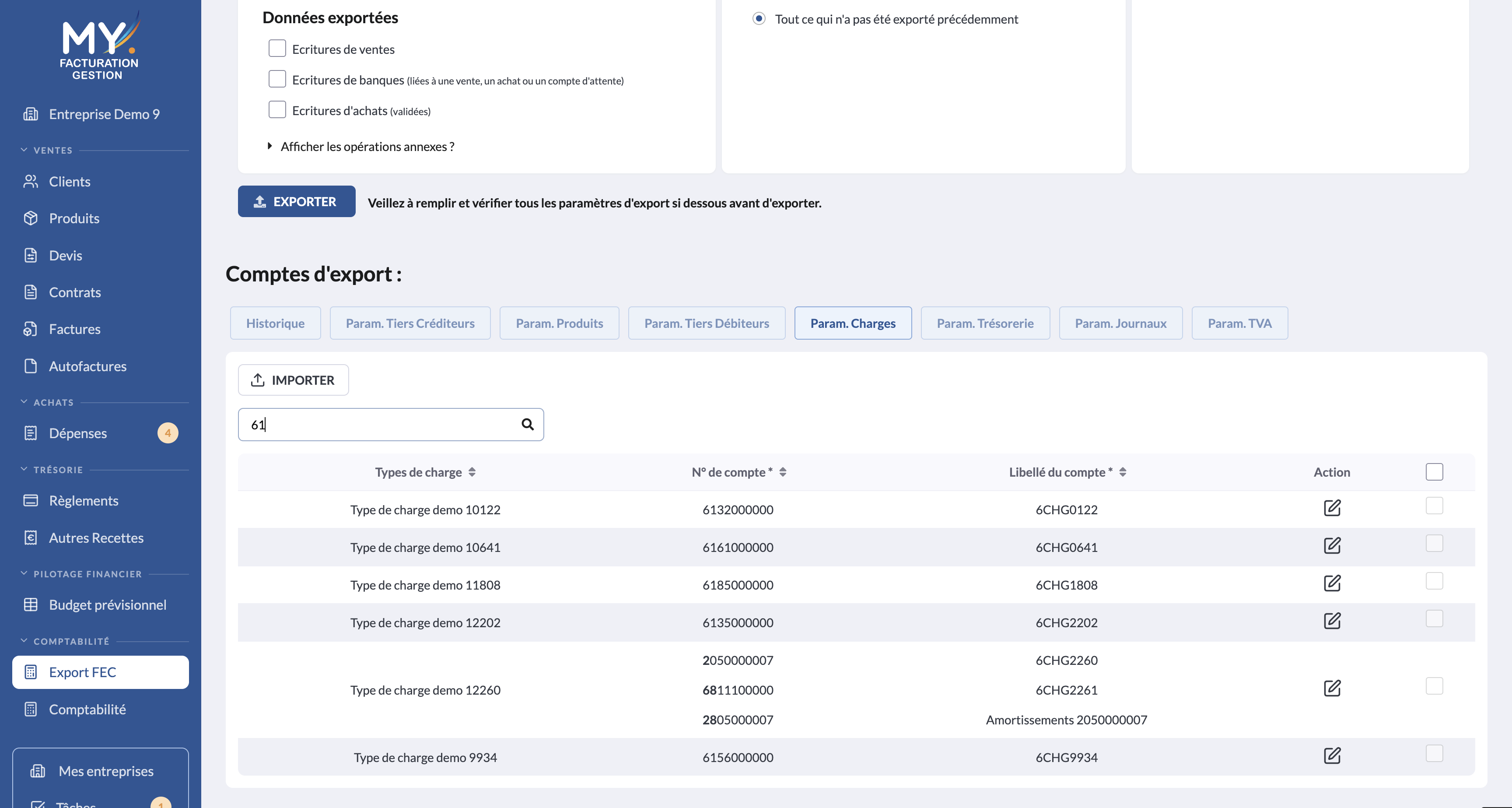 Module Export FEC - capture 5
