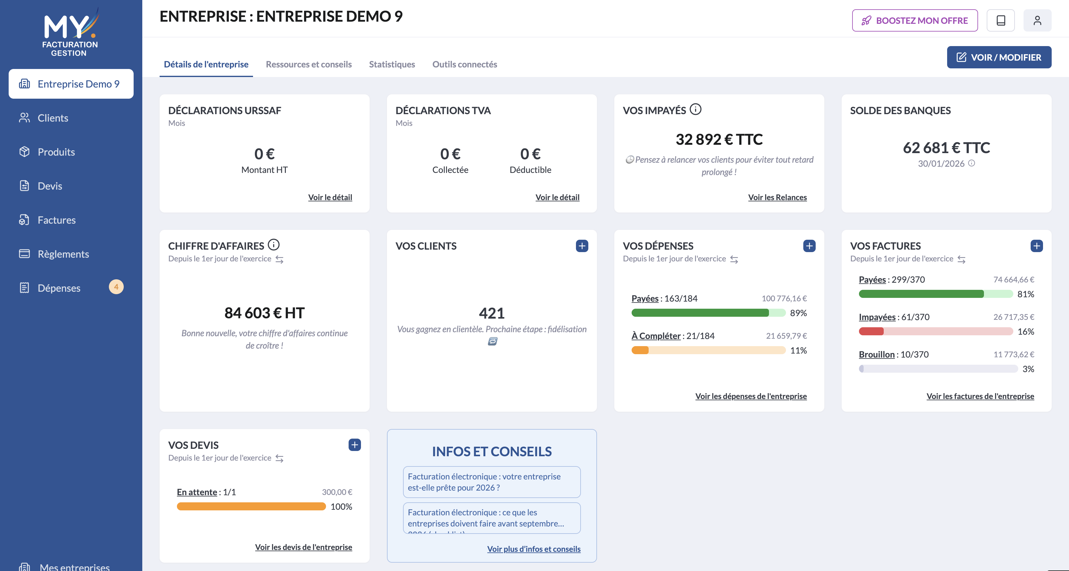 Module Auto-entrepreneur — capture d’écran 1