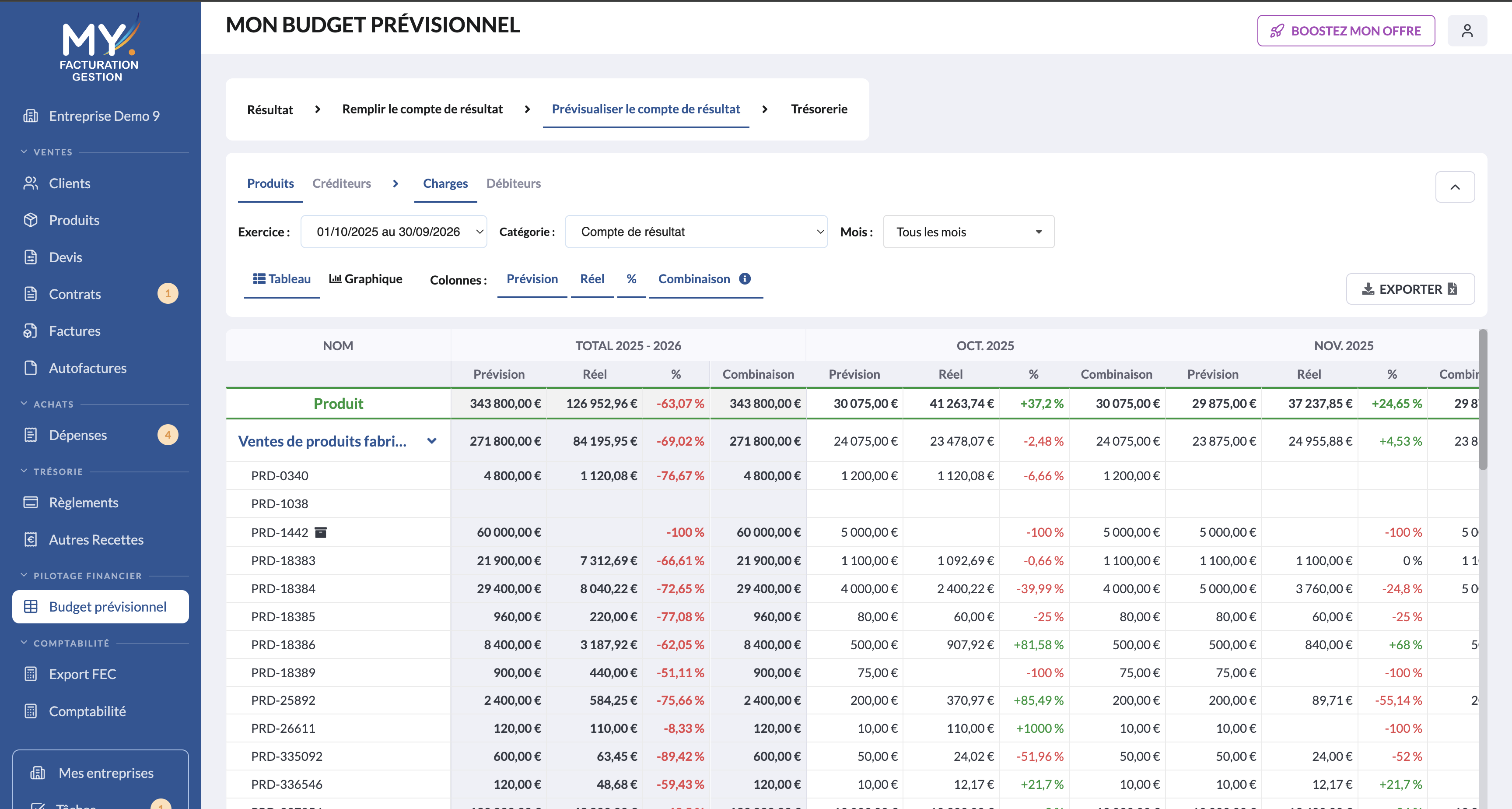 Module Budget previsionnel - capture 2