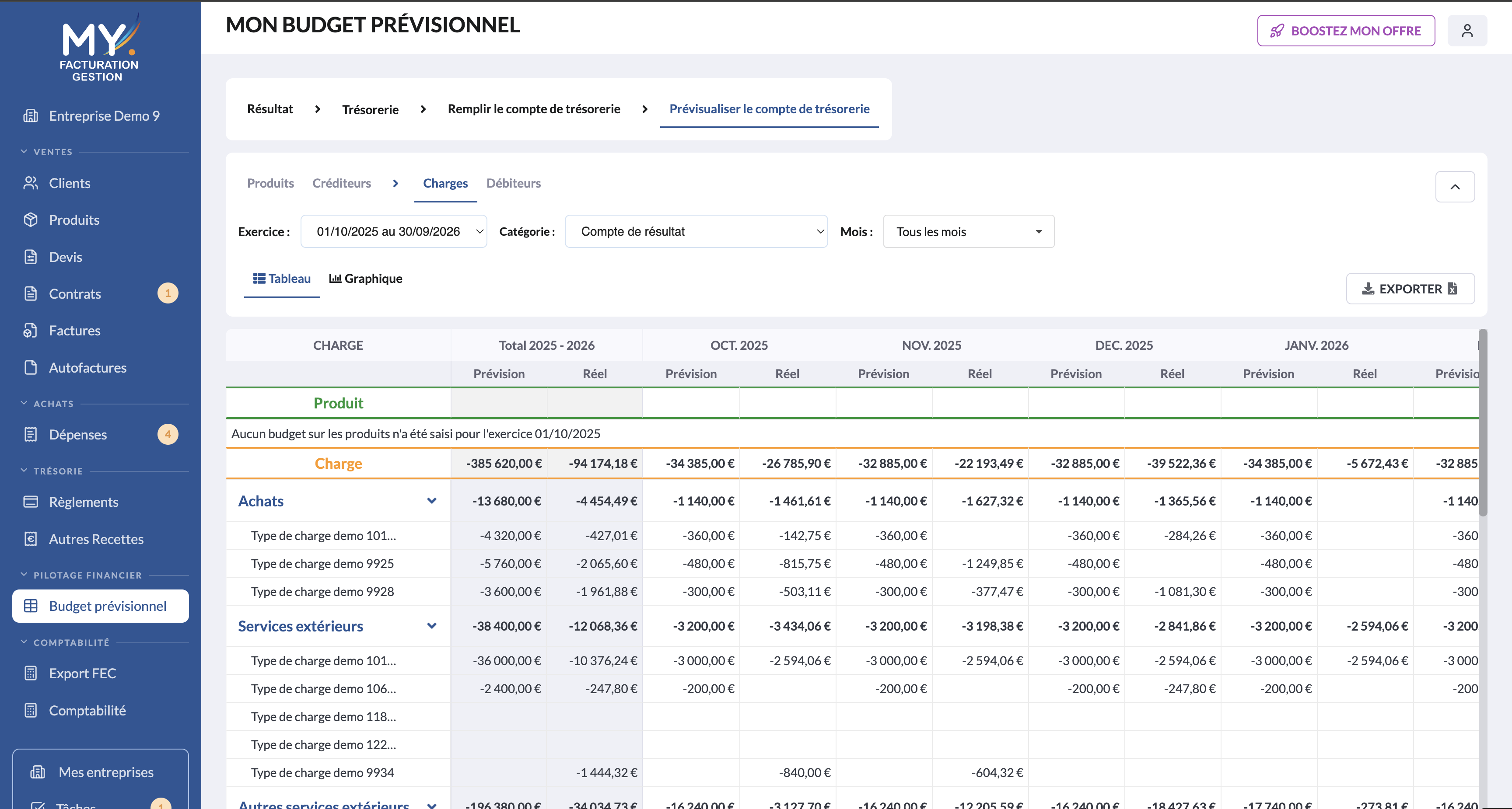 Module Budget previsionnel - capture 4
