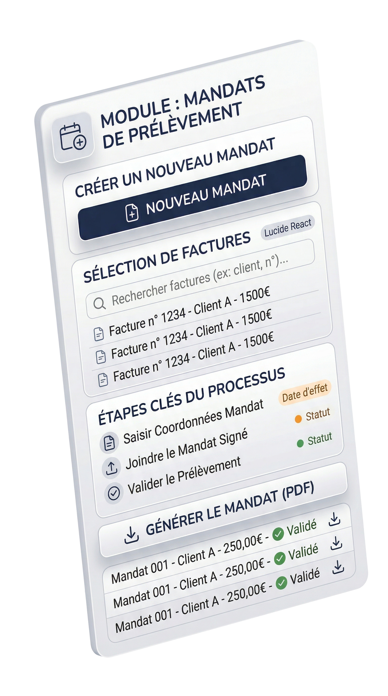 Illustration du module Remitting Levy dans My.Facturation